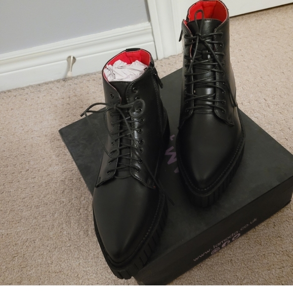 DOLLS KILL LAMODA NEW DIRECTION CREEPERS BOOTS - Picture 3 of 4